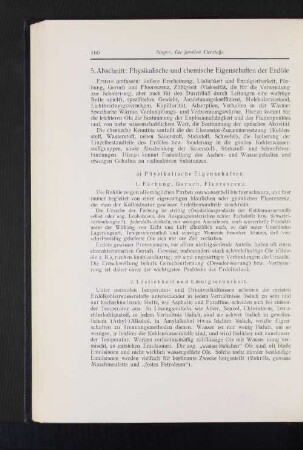 5. Abschnitt: Physikalische und chemische Eigenschaft der Erdöle.