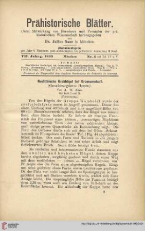 7: Neolithische Grabhügel bei Grossumstadt : (Grossherzogthum Hessen), [2]