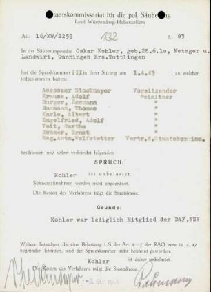 Kohler, Oskar