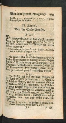 III. Kapitel. Von der Subordination