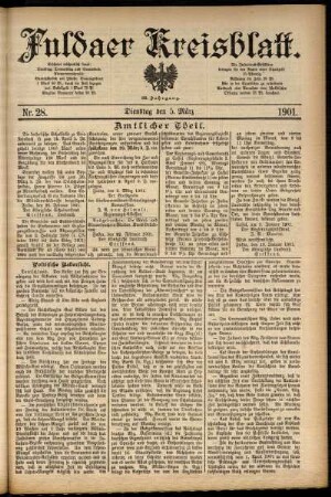 Ausgabe vom Dienstag, den 05. März 1901.