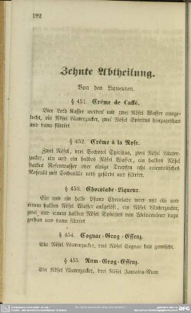 Zehnte Abtheilung