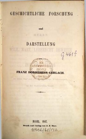 Historische Studien, 2. Geschichtliche Forschung und Darstellung