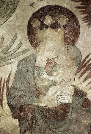 Madonna in der Mandorla auf einer Mondsichel