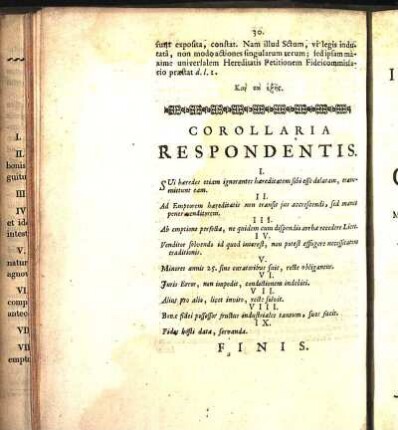 Corollaria Respondentis.
