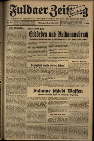 Ausgabe vom Montag, den 21. Dezember 1936.