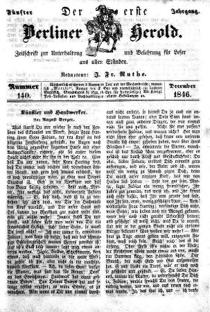 Nummer 140, Dezember 1846