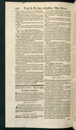 106-120, Disputatio Ultima