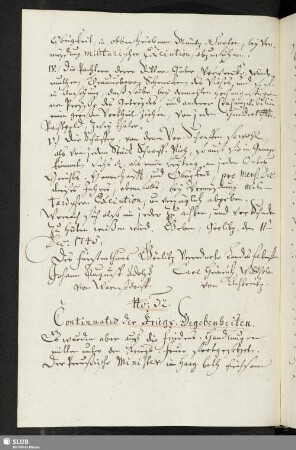 No: 32. Continuatio der Kriegs-Begebenheiten.