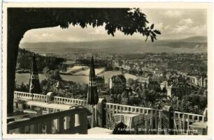 Karlsbad. Blick auf Karlsbad vom Café Hirschensprung