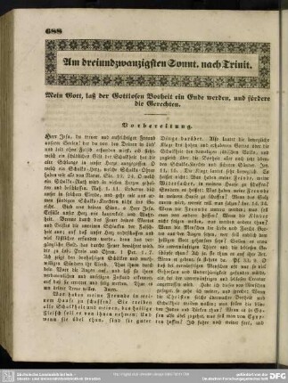 Am dreiundzwanzigsten Sonnt. nach Trinitatis