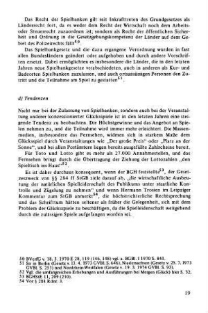 d) Tendenzen