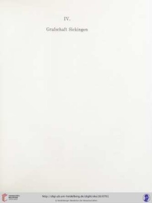 IV. Grafschaft Sickingen