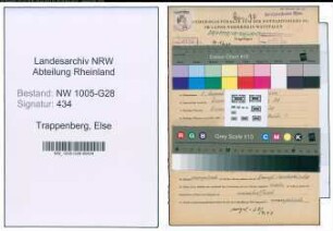 Entnazifizierung Else Trappenberg , geb. 08.08.1902 (Postsekretaerin)