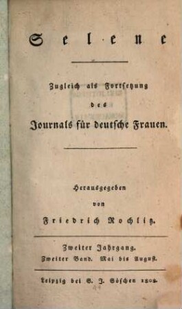Selene. 1808,5/8 = Jg. 2
