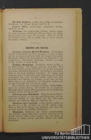 Zwiebeln und Knollen.