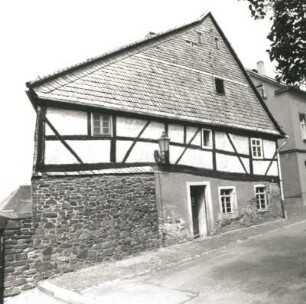 Colditz, Schloßgasse 4/Ecke Kirchgäßchen. Wohnhaus (17. Jh.). Eingangsseite