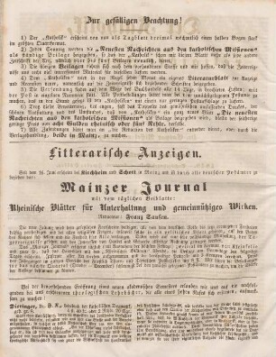 Litterarische Anzeigen