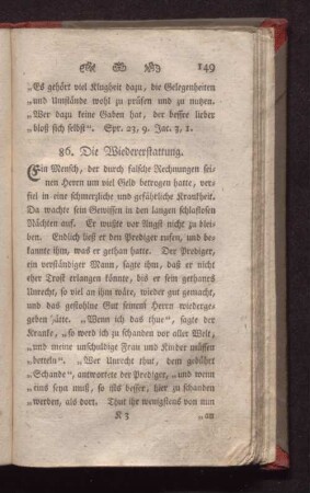 86. Die Wiedererstattung.