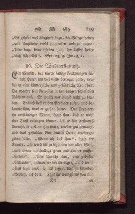 86. Die Wiedererstattung.