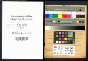 Entnazifizierung Josef Schlueper , geb. 08.05.1895 (Bahnsekretaer)