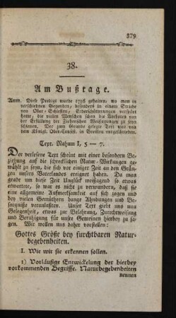 38. Am Bußtage.