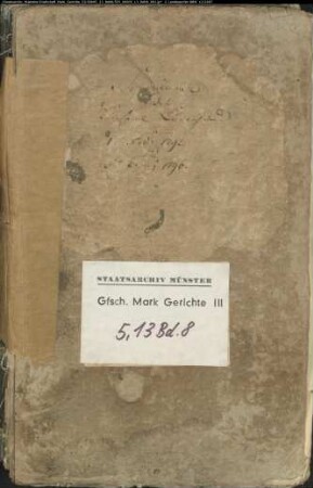 Belege zum Hypothekenbuch ("Scrinium") des Ksp. Lüdenscheid Bd. 8