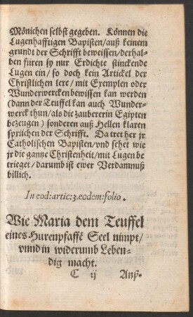 Wie Maria dem Teuffel eins Hurenpfaffen Seel nimpt ...