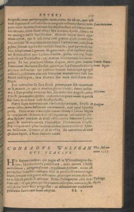 Conradus Wolfgangus Placius.