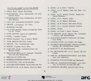 Kleinkunst und Silber (Nr. 1-96)