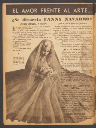 El amor frente al arte... y la vida - ¿Se divorcia Fanny Navarro?
