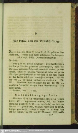 9. Zur Lehre von der Brandstiftung