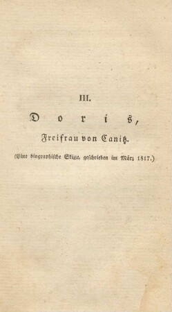 III. Doris, Freifrau von Canitz