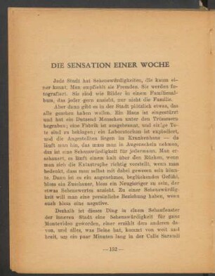 Die Sensation einer Woche