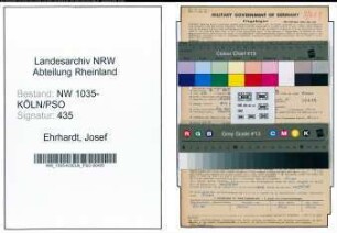 Entnazifizierung Josef Ehrhardt , geb. 20.01.1901 (Arbeiter)