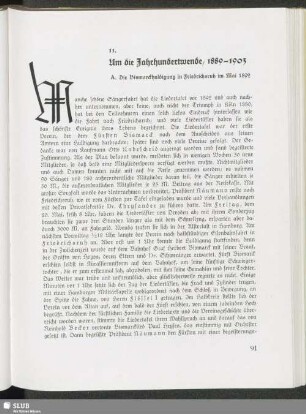 11. Um die Jahrhundertwende, 1889-1903