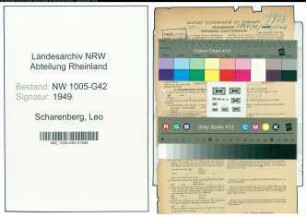 Entnazifizierung Leo Scharenberg , geb. 31.05.1898 (Schneider)