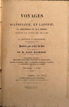Géographie physique, géographie botanique, botanique et physiologie, 1
