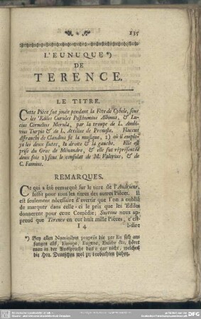 L'Eunuque De Terence