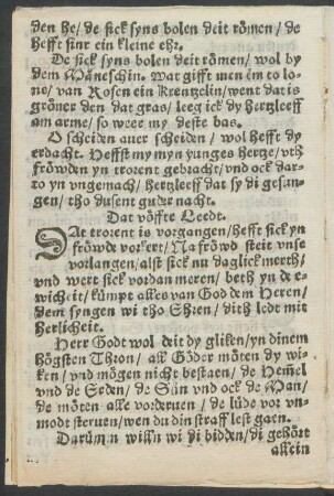 Dat vœffte Leedt. ||