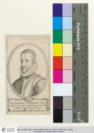 Alexander Farnesivs, Parmæ & Placentiæ Princeps Caroli V. Nepos. Belgii Gubernator