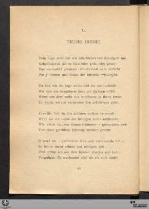LI. Trüber Himmer