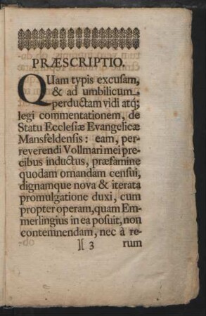Praescriptio.