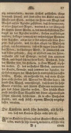 Die Kayserin wird sehr betrübt ... daß des Kaysers Sohn nicht todt ist.