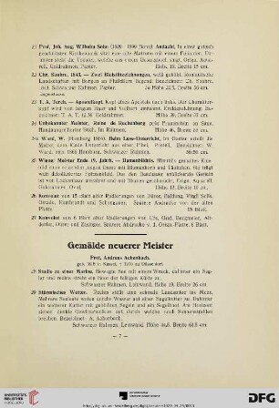 Gemälde neuerer Meister (Nr. 28-122)
