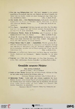 Gemälde neuerer Meister (Nr. 28-122)