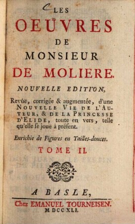 Les Oeuvres De Monsieur De Moliere. 2