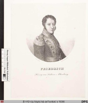 Bildnis Friedrich, 1780 Herzog zu Sachsen-Hildburghausen u. 1826 zu S.- Altenburg