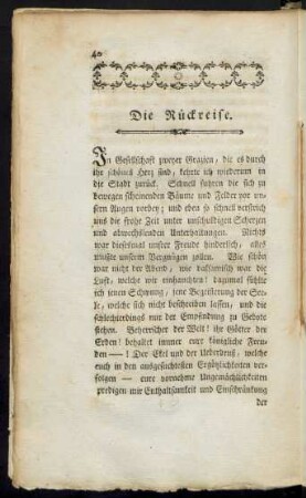 Die Rückreise.