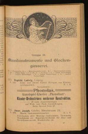 Gruppe 16. Musikinstrumente und Glockengiesserei